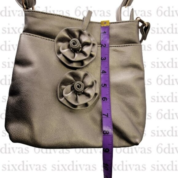 Champagne Taupe Medium Size Crossbody Travel Holiday Cruise Everyday Handbag - Picture 7 of 10